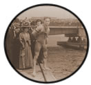 Houdini on Boston Bridge in 1908